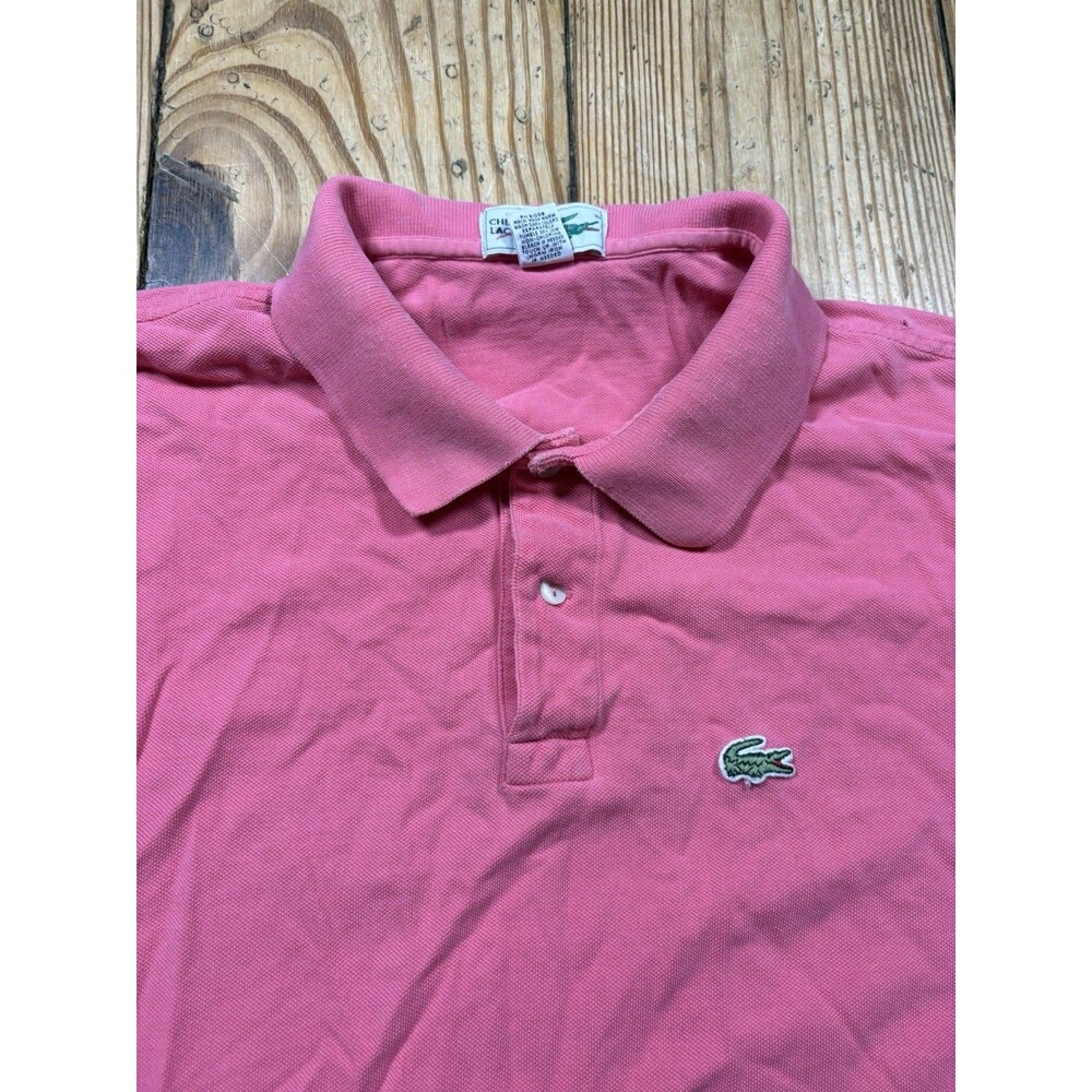 Lacoste Polo Shirt Mens XL Pink Grand Patron Chemise Crocodile Embroidered USA